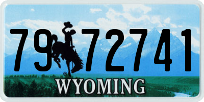 WY license plate 7972741