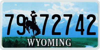 WY license plate 7972742