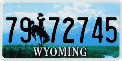 WY license plate 7972745