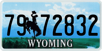 WY license plate 7972832