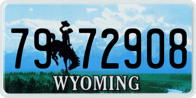 WY license plate 7972908