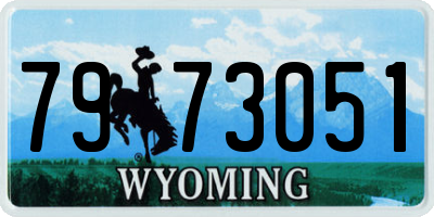 WY license plate 7973051