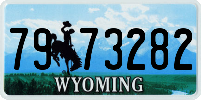 WY license plate 7973282