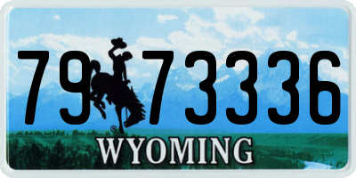 WY license plate 7973336