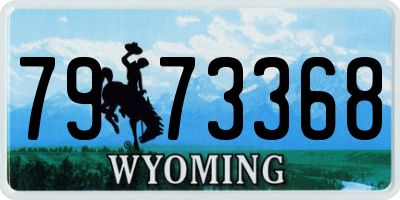 WY license plate 7973368