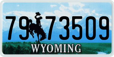 WY license plate 7973509
