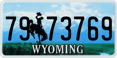WY license plate 7973769