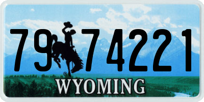 WY license plate 7974221