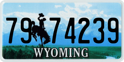 WY license plate 7974239