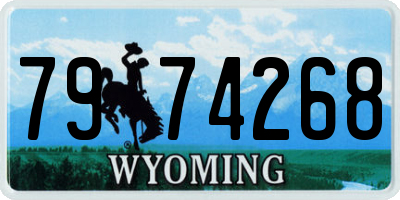 WY license plate 7974268