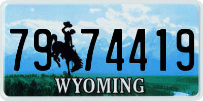 WY license plate 7974419