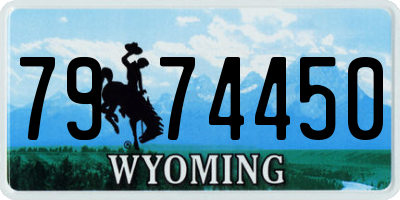 WY license plate 7974450