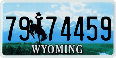 WY license plate 7974459