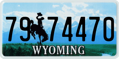 WY license plate 7974470