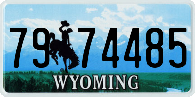 WY license plate 7974485