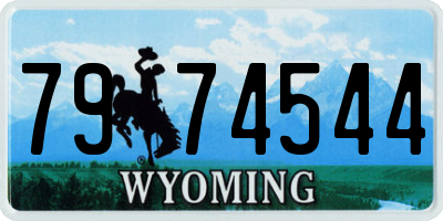 WY license plate 7974544
