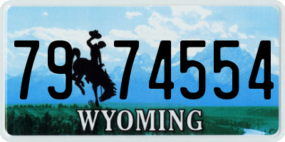 WY license plate 7974554