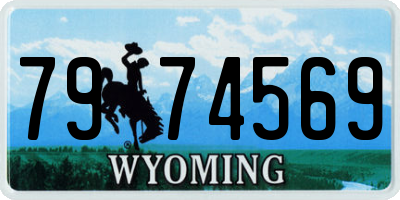 WY license plate 7974569