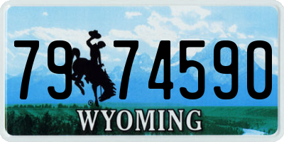 WY license plate 7974590