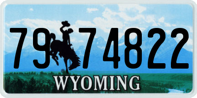 WY license plate 7974822
