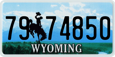 WY license plate 7974850