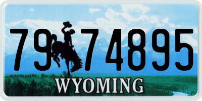 WY license plate 7974895