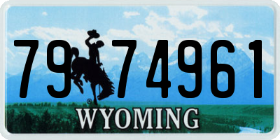 WY license plate 7974961
