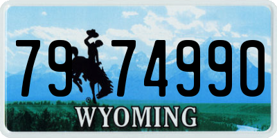 WY license plate 7974990