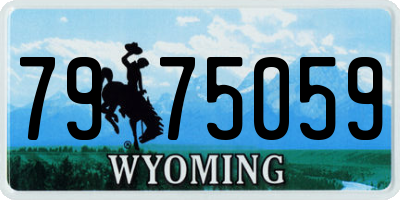 WY license plate 7975059