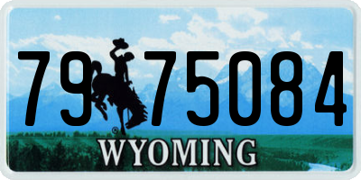 WY license plate 7975084