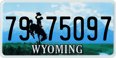 WY license plate 7975097