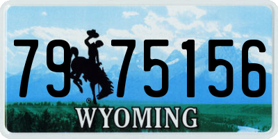 WY license plate 7975156