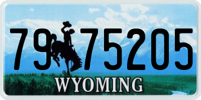 WY license plate 7975205