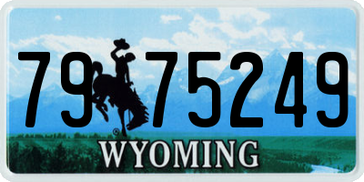 WY license plate 7975249