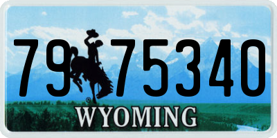 WY license plate 7975340