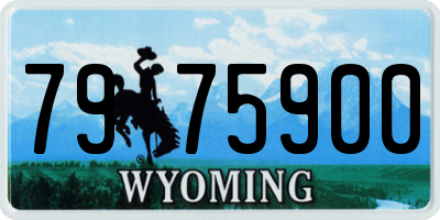 WY license plate 7975900