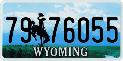 WY license plate 7976055
