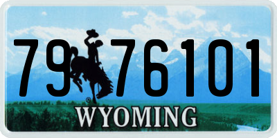 WY license plate 7976101