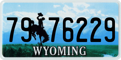 WY license plate 7976229