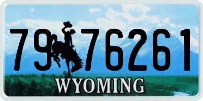 WY license plate 7976261