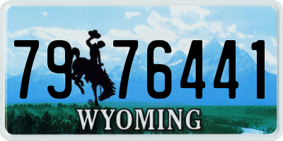 WY license plate 7976441