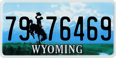 WY license plate 7976469
