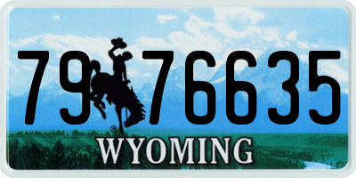 WY license plate 7976635