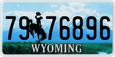 WY license plate 7976896