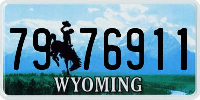 WY license plate 7976911