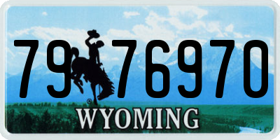 WY license plate 7976970
