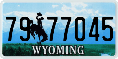 WY license plate 7977045