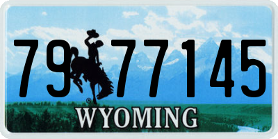 WY license plate 7977145