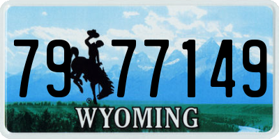 WY license plate 7977149