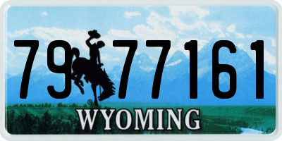 WY license plate 7977161